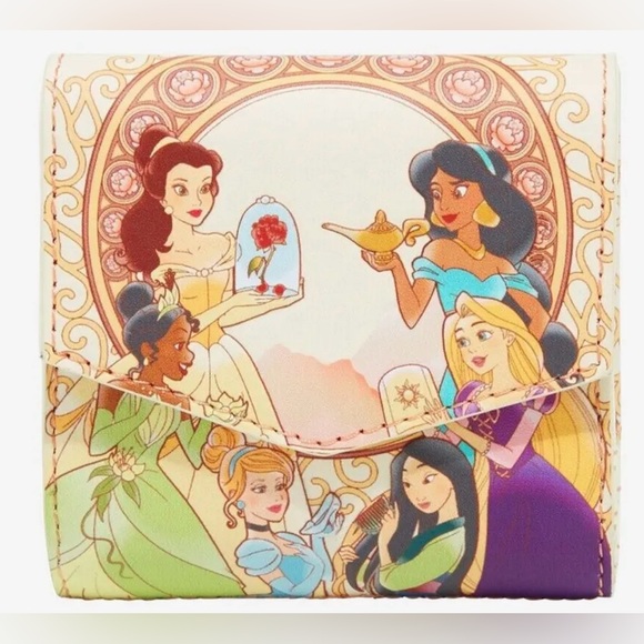 NWT Loungefly Disney Princess ornate floral mini backpack w/ matching wallet - Picture 5 of 14